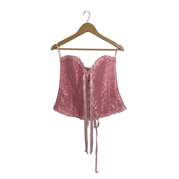 Other - Elegant Pink Lace Corset Top